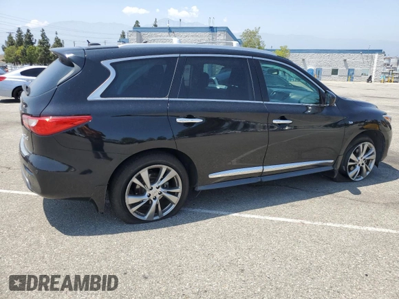 2014 Infiniti QX60 with VIN 5N1AL0MN5EC503803, listed as a Copart auction lot 59817765 with 106,968 mi miles and Salvage title. Bid and sale history available at DreamBid. Image 3.