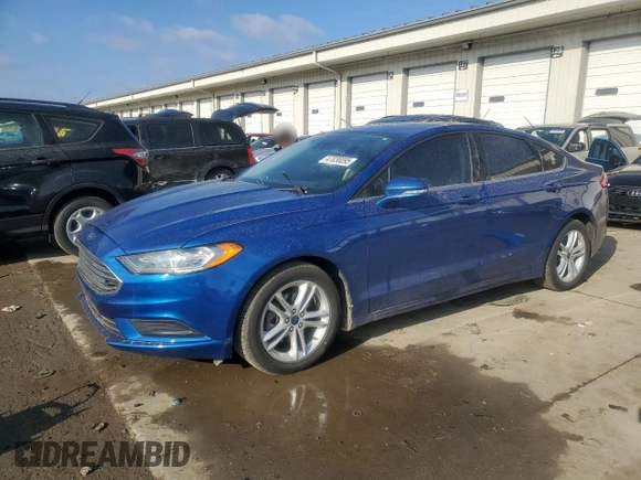 2018 Ford Fusion SE with VIN 3FA6P0H77JR188708, listed as a Copart auction lot 47030095 with 141,050 mi miles and Salvage Title. Bid and sale history available at DreamBid. Image 1.