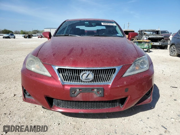 2011 Lexus IS 350 with VIN JTHBE5C22B5027709, listed as a Copart auction lot 48689275 with 242,040 mi miles and Salvage Title. Bid and sale history available at carsss.com. Image 5.