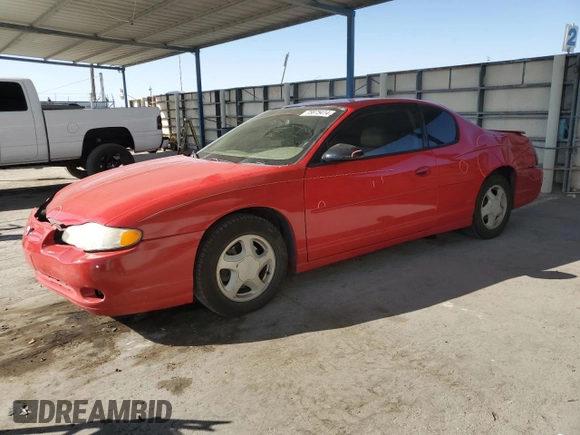 2003 Chevrolet Monte Carlo SS with VIN 2G1WX12K639455156, listed as a Copart auction lot 75675414 with 124,695 mi miles and Salvage Title. Bid and sale history available at carsss.com. Image 1.