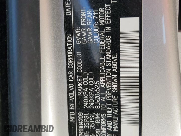 2021 Volvo XC60 Inscription с VIN YV4102DLXM1804209, выставлен на аукционе Copart как лот 49292275 с пробегом 27 791 миль миль и Списание • Salvage title. История ставок и продаж доступна на DreamBid. Изображение 13.