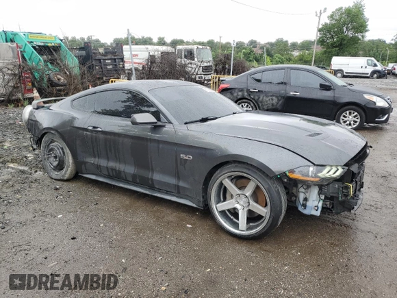 2018 Ford Mustang GT with VIN 1FA6P8CF1J5101059, listed as a Copart auction lot 60715655 with 94,861 mi miles and Salvage title. Bid and sale history available at DreamBid. Image 4.