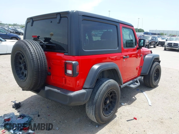 2022 Jeep Wrangler Sport with VIN 1C4GJXAG3NW195967, listed as a IAAI auction lot 42265207 with 41,220 mi miles and . Bid and sale history available at DreamBid. Image 4.