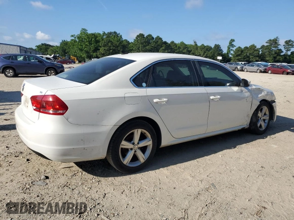 2013 Volkswagen Passat SE with VIN 1VWBP7A34DC008268, listed as a Copart auction lot 63002035 with 180,787 mi miles and Salvage title. Bid and sale history available at DreamBid. Image 3.
