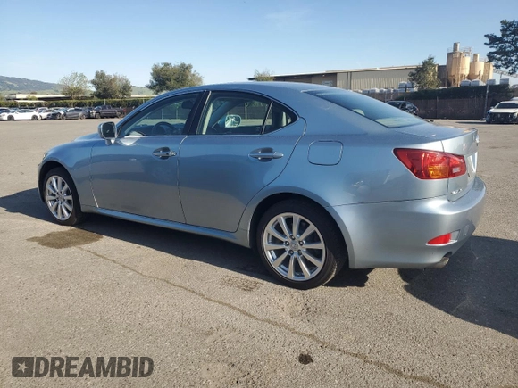 2006 Lexus IS 250 with VIN JTHCK262065003793, listed as a Copart auction lot 50196065 with 302,254 mi miles and Salvage Title. Bid and sale history available at DreamBid. Image 2.