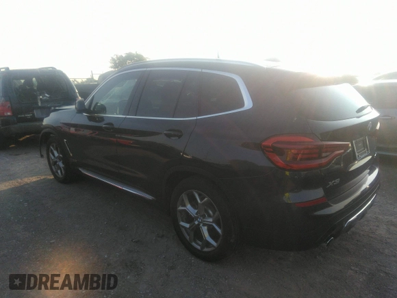 2020 BMW X3 xDrive30i with VIN 5UXTY5C09L9D66653, listed as a IAAI auction lot 40030845 with 38,965 mi miles and . Bid and sale history available at DreamBid. Image 3.