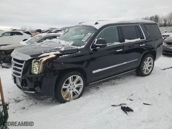 2017 Cadillac Escalade Premium Luxury with VIN 1GYS4CKJ7HR347900, listed as a Copart auction lot 88704995 with 90,981 mi miles and Clean Title. Bid and sale history available at carsss.com. Image 1.