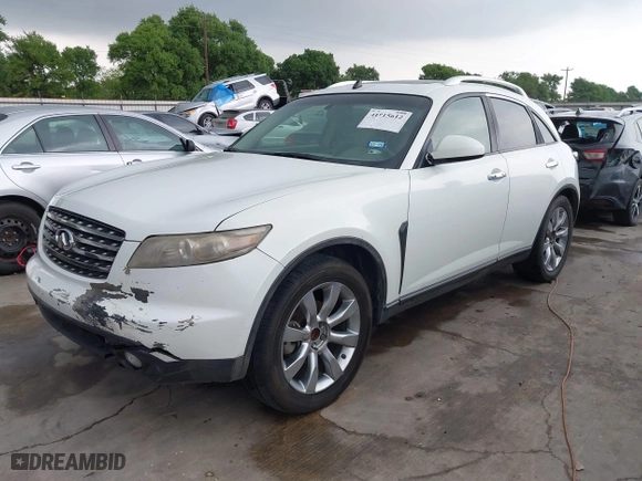 2005 Infiniti FX35 with VIN JNRAS08U25X100346, listed as a IAAI auction lot 41915612 with 175,921 mi miles. Bid and sale history available at carsss.com. Image 22.