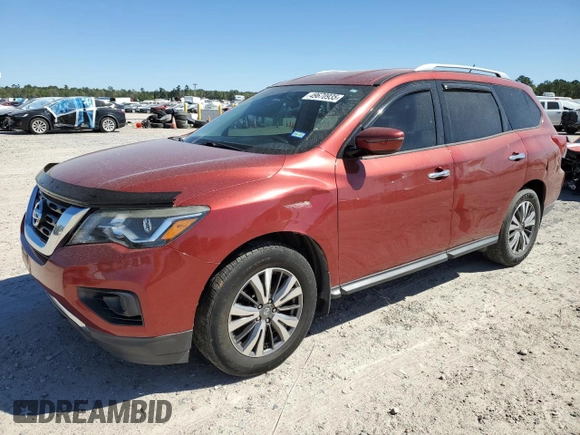2017 Nissan Pathfinder S with VIN 5N1DR2MN6HC615277, listed as a Copart auction lot 49670935 with 168,932 mi miles and Salvage Title. Bid and sale history available at DreamBid. Image 1.