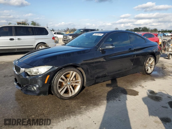 2015 BMW 4 Series 435i with VIN WBA3R1C50FK193552, listed as a Copart auction lot 86738244 with 105,887 mi miles and Salvage Title. Bid and sale history available at DreamBid. Image 1.