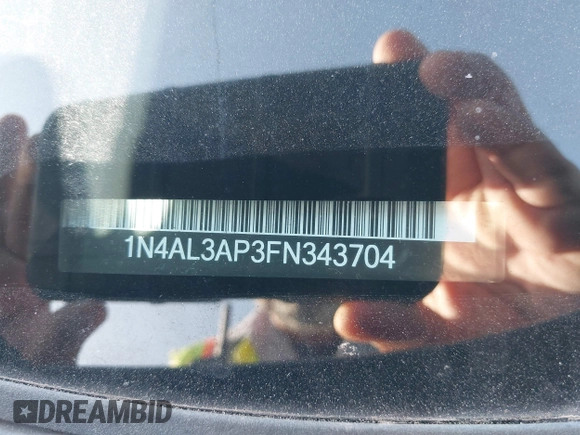 2015 Nissan Altima S with VIN 1N4AL3AP3FN343704, listed as a IAAI auction lot 42079358 with 172,343 mi miles and . Bid and sale history available at DreamBid. Image 9.