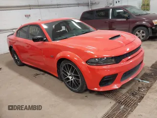2023 Dodge Charger Scat Pack Widebody with VIN 2C3CDXGJ6PH683129, listed as a IAAI auction lot 41368087 with 2,111 mi miles and . Bid and sale history available at carsss.com. Image 1.