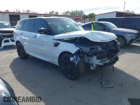 2021 Land Rover Range Rover Sport HST with VIN SALWS2RU5MA760939, listed as a IAAI auction lot 41263100 with 66,712 mi miles. Bid and sale history available at carsss.com. Image 1.