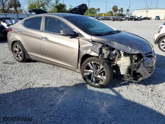2016 Hyundai Elantra SE with VIN 5NPDH4AE6GH744730, listed as a Copart auction lot 49216095 with 92,418 mi miles and Salvage Title. Bid and sale history available at carsss.com. Image 4.