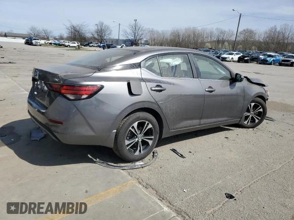 2021 Nissan Sentra SV with VIN 3N1AB8CVXMY258190, listed as a Copart auction lot 50016025 with 40,619 mi miles and Salvage Title. Bid and sale history available at DreamBid. Image 3.