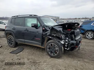 2023 Jeep Renegade Trailhawk with VIN ZACNJDC1XPPP60937, listed as a Copart auction lot 45157965 with 4,151 mi miles and Salvage title. Bid and sale history available at DreamBid. Image 4.