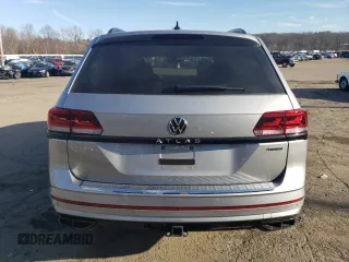 2023 Volkswagen Atlas SEL R-Line Black with VIN 1V2SR2CA6PC525263, listed as a Copart auction lot 45069844 with 6,855 mi miles and Salvage title. Bid and sale history available at DreamBid. Image 6.