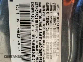 2004 Honda Odyssey EX-L z VIN 5FNRL18954B042310, wystawiony jako Copart lot #49389725 z przebiegiem 436 303 mil mil oraz Szkoda całkowita • Salvage title. Historia ofert i sprzedaży dostępna na DreamBid. Obrazek 16.