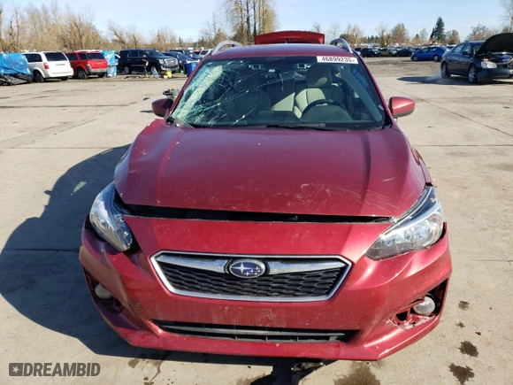 2017 Subaru Impreza Premium with VIN 4S3GTAD66H3750118, listed as a Copart auction lot 46899235 with 74,573 mi miles and Salvage Title. Bid and sale history available at carsss.com. Image 5.