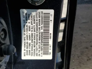 2017 Honda Civic Sedan EX-T with VIN 19XFC1F32HE026353, listed as a Copart auction lot 67350684 with 0 mi miles and Salvage Title. Bid and sale history available at carsss.com. Image 12.