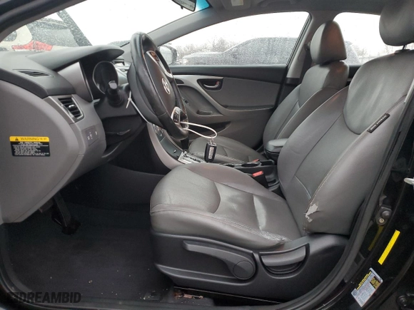 2012 Hyundai Elantra Limited with VIN KMHDH4AEXCU309723, listed as a Copart auction lot 50999765 with 126,030 mi miles and Salvage Title. Bid and sale history available at carsss.com. Image 7.