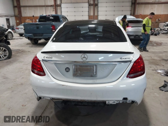 2015 Mercedes-Benz C-Class C 400 with VIN 55SWF6GB7FU035307, listed as a IAAI auction lot 41546482 with 165,945 mi miles. Bid and sale history available at carsss.com. Image 16.