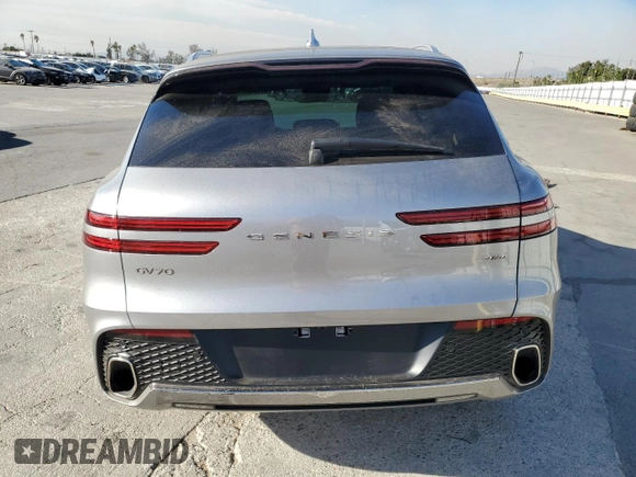 2025 Genesis GV70 2.5T with VIN 5NMMADTB9SH028742, listed as a Copart auction lot 87944095 with 1,138 mi miles and Salvage title. Bid and sale history available at DreamBid. Image 6.