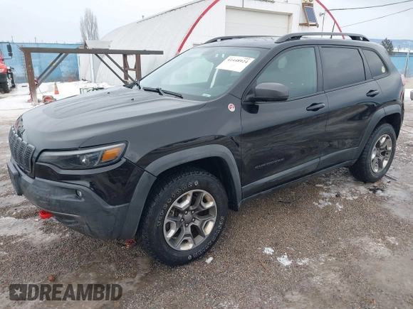 2019 Jeep Cherokee Trailhawk Elite with VIN 1C4PJMBX6KD313675, listed as a IAAI auction lot 41448924 with 51,639 mi miles. Bid and sale history available at carsss.com. Image 17.