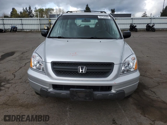 2005 Honda Pilot LX z VIN 2HKYF18195H511883, wystawiony jako Copart lot #53754595 z przebiegiem 269 419 mil mil oraz Szkoda całkowita • Salvage title. Historia ofert i sprzedaży dostępna na DreamBid. Obrazek 5.