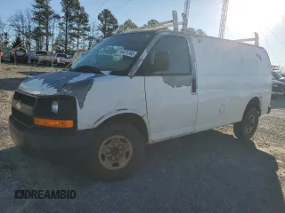 2008 Chevrolet Express Cargo Van with VIN 1GCGG25C481119510, listed as a Copart auction lot 47071765 with 392,884 mi miles and Salvage Title. Bid and sale history available at carsss.com. Image 1.
