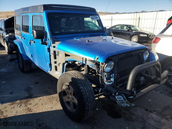 2015 Jeep Wrangler Unlimited Sport with VIN 1C4BJWDG1FL573349, listed as a Copart auction lot 86879394 with 96,773 mi miles and Salvage Title. Bid and sale history available at carsss.com. Image 4.