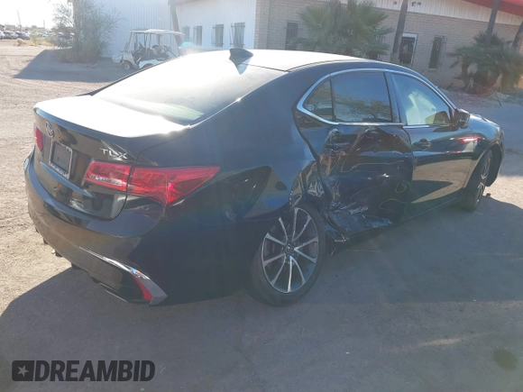 2018 Acura TLX with VIN 19UUB2F35JA005796, listed as a IAAI auction lot 40994752 with Not provided miles and . Bid and sale history available at DreamBid. Image 4.