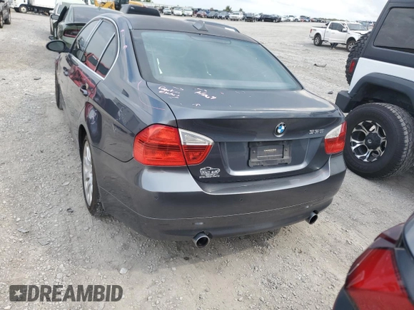 2007 BMW 3 Series 335i with VIN WBAVB73507P101280, listed as a Copart auction lot 72637104 with 126,310 mi miles and Salvage title. Bid and sale history available at DreamBid. Image 6.