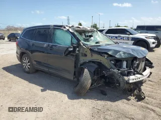 2021 Honda Pilot EX-L with VIN 5FNYF6H51MB004537, listed as a Copart auction lot 51139835 with Not Provided miles and Salvage Title. Bid and sale history available at DreamBid. Image 4.