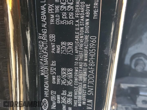2023 Hyundai Santa Cruz SEL Premium z VIN 5NTJDDAF8PH051960, wystawiony jako Copart lot #44901525 z przebiegiem 16 301 mil mil oraz Szkoda całkowita • Salvage title. Historia ofert i sprzedaży dostępna na DreamBid. Obrazek 13.