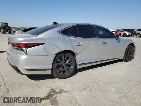 2019 Lexus LS with VIN JTHC51FF0K5007387, listed as a Copart auction lot 49511455 with 65,620 mi miles and Salvage Title. Bid and sale history available at carsss.com. Image 3.