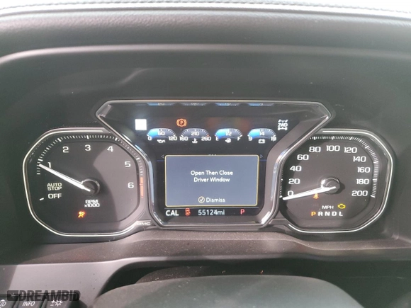 2020 GMC Sierra 1500 Denali with VIN 1GTU9FEL6LZ119443, listed as a Copart auction lot 82270454 with 55,124 mi miles and Salvage Title. Bid and sale history available at carsss.com. Image 9.