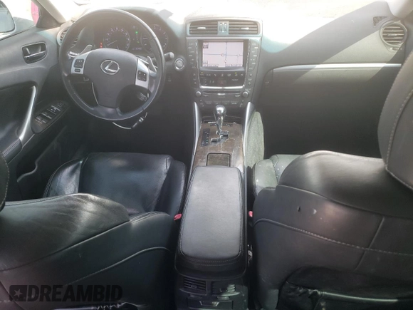 2011 Lexus IS 250 with VIN JTHBF5C24B5146844, listed as a Copart auction lot 62101595 with 161,483 mi miles and Salvage title. Bid and sale history available at DreamBid. Image 8.
