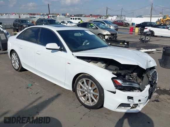 2016 Audi A4 Premium Plus with VIN WAUFFAFL0GN011736, listed as a IAAI auction lot 41446235 with 134,446 mi miles. Bid and sale history available at carsss.com. Image 1.