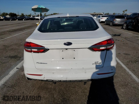 2019 Ford Fusion Hybrid SE with VIN 3FA6P0LU2KR134571, listed as a Copart auction lot 47158143 with 44,674 mi miles. Bid and sale history available at carsss.com. Image 6.