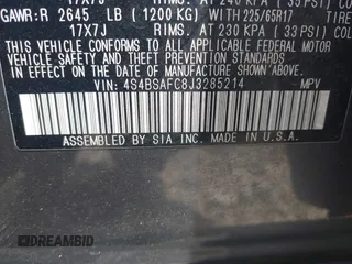 2018 Subaru Outback Premium с VIN 4S4BSAFC8J3285214, выставлен на аукционе IAAI как лот 42411047 с пробегом 95 081 миль миль и . История ставок и продаж доступна на DreamBid. Изображение 9.