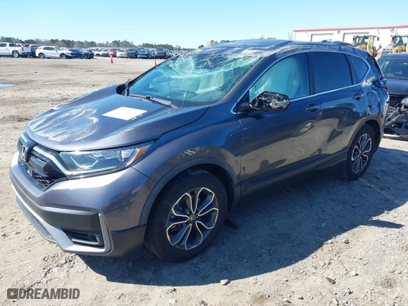 2020 Honda CR-V EX with VIN 2HKRW1H55LH405788, listed as a IAAI auction lot 41827036 with 47,056 mi miles. Bid and sale history available at carsss.com. Image 2.