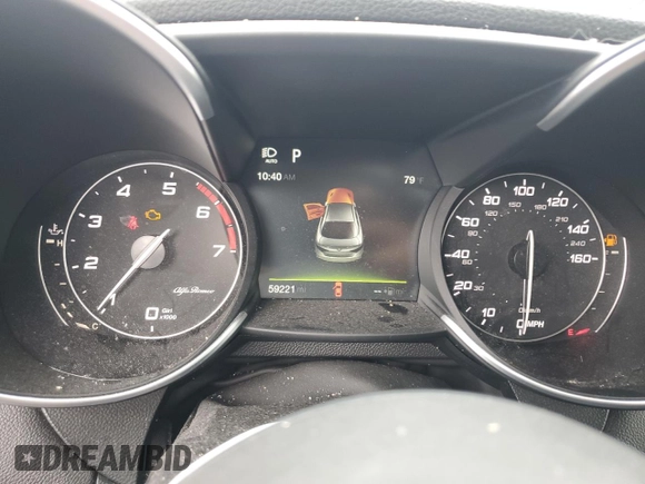 2017 Alfa Romeo Giulia with VIN ZARFAEDN8H7546578, listed as a Copart auction lot 65207855 with 59,221 mi miles and Clean title. Bid and sale history available at DreamBid. Image 9.