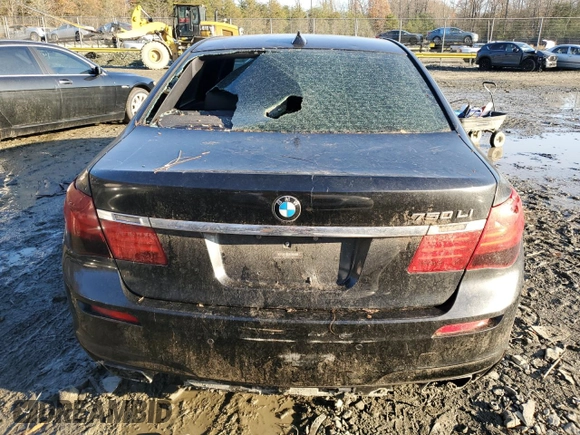 2012 BMW 7 Series 750Li with VIN WBAKB8C57CC964250, listed as a Copart auction lot 41450935 with 56,429 mi miles and Non repairable. Bid and sale history available at DreamBid. Image 6.