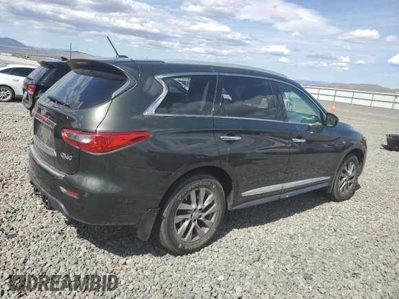 2015 Infiniti QX60 with VIN 5N1AL0MM3FC505087, listed as a Copart auction lot 57347515 with 74,352 mi miles and Salvage title. Bid and sale history available at DreamBid. Image 3.