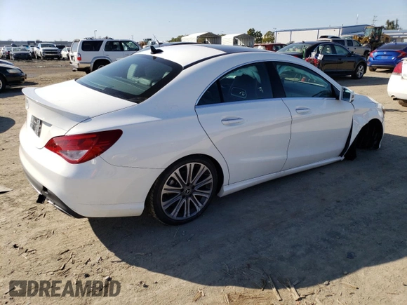 2019 Mercedes-Benz CLA with VIN WDDSJ4EB4KN742081, listed as a Copart auction lot 43457353 with 35,234 mi miles. Bid and sale history available at carsss.com. Image 3.