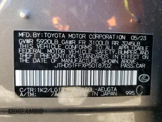 2023 Lexus LS with VIN JTHD51FFXP5018702, listed as a Copart auction lot 46787465 with 20,065 mi miles and Salvage Title. Bid and sale history available at carsss.com. Image 12.