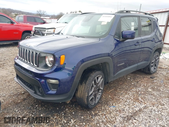 2020 Jeep Renegade Latitude with VIN ZACNJBBB0LPL70356, listed as a IAAI auction lot 41101892 with 1 mi miles. Bid and sale history available at carsss.com. Image 18.