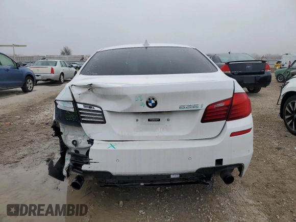 2016 BMW 5 Series 535i with VIN WBA5B1C59GG553564, listed as a Copart auction lot 81048354 with 94,959 mi miles and Salvage Title. Bid and sale history available at DreamBid. Image 6.