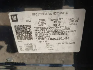 2020 Cadillac XT6 AWD Premium Luxury with VIN 1GYKPDRS0LZ101498, listed as a IAAI auction lot 40506360 with 46,920 mi miles and . Bid and sale history available at DreamBid. Image 9.
